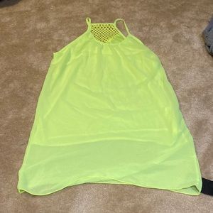 womens neon green swimsuit cover up not too sure of size maybe large
